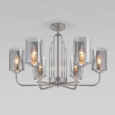 Светильник потолочный Eurosvet Defi 60138/6, E14, 6х60Вт, 650х650х450 мм, цвет никель