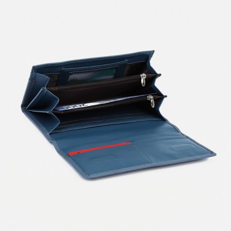 Women's wallet on magnets, blue color-2