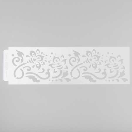 Stencil of border plastic "Fairytale flowers" 40x12 cm-3