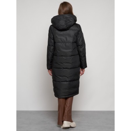 Coat insulated winter female, size 52, black color-3