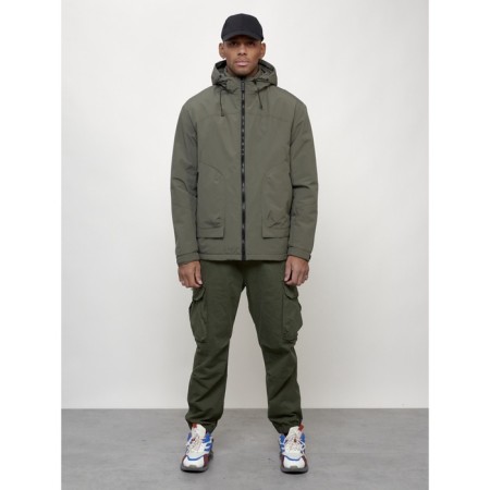 Male spring jacket, size 56, khaki color-1