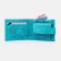 Women's wallet on the button, turquoise color