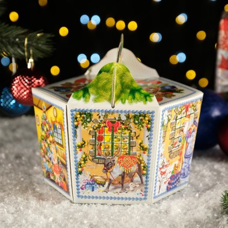 Gift box "New Year's History", 19.5 x 16.7 x 19.7 cm-2