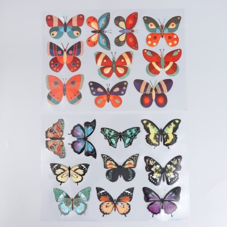 Sticking without sticky layer interior color "butterfly museum" 25x35 cm mix-1
