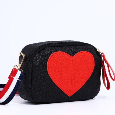 Bag Cross-Bodi with a zipper, black color-2