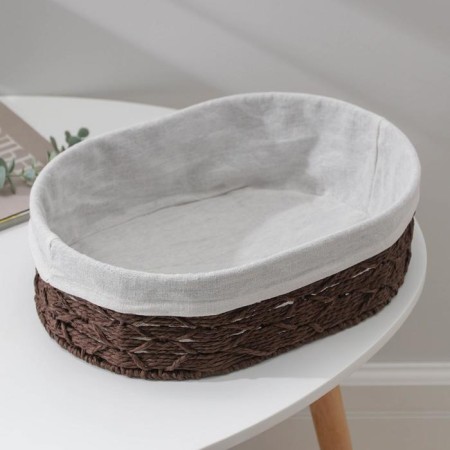 Basket wicker share "Lira", 34 × 24 × 10.5 cm, brown color-1