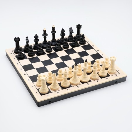 Board game 3B1: chess, checkers, backgammon 40x40 cm, king h = 10 cm-1