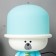 Table lamp dog E14 15W Blue 17x21x28 cm Risalux