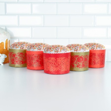 Paper form for cake "Red Easter" 134 x 100 mm, mix-1