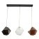 Bayerlux lamp "Christie" 3xg9 black 78x20x20-100 cm
