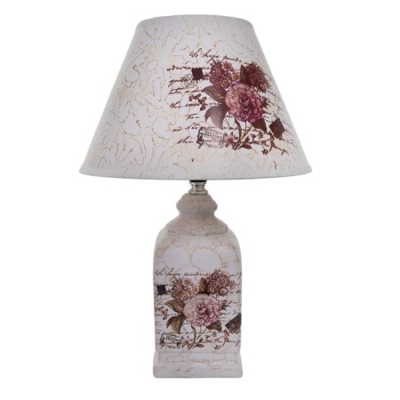 Lamp table ceramics "Bouquet with peonies" rectangular E14 220V 42x25x25 cm Risalux-9