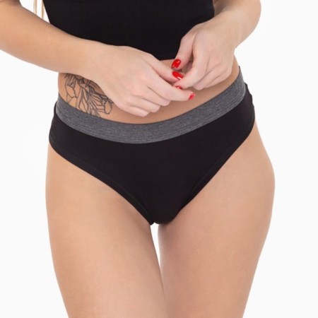 Cowards women's thongs, black color, size 46