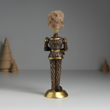 Polystone souvenir "Soldier with a drum" 5x6x19 cm-3
