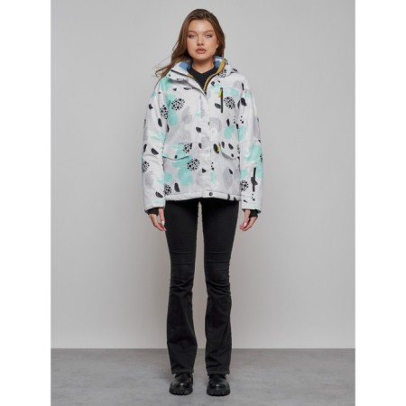 Ski jacket female, size 44, gray color-11