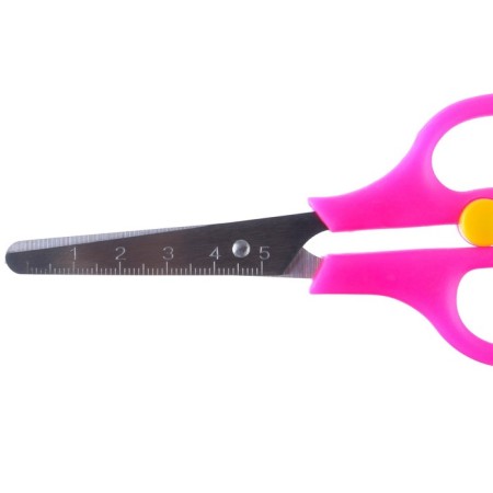 Baby scissors 13 cm, safe, plastic handles with a latch, Minnie Mouse, mix-3