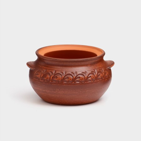 Loli baking pot, without a lid, decor. red clay, 0.6 l, mix