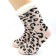 Women's socks with fur inside, pink color, rr 23-25 ​​(shoe rr 36-40)