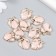 Decor for creativity plastic "Heart tied with a bow" pink, gold 0.7x2x2.4 cm