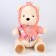Gift set: Soft toy "Bear" + Holder for a dummy, pink