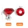 Cappio-skn cap "Diamond", red, glass, d = 30 mm, 8 pcs.