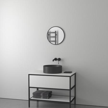 Mirror in frame D 40 cm, evoForm, black color-2