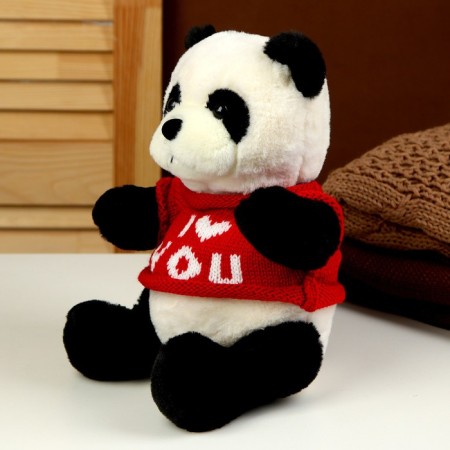 Soft toy "Panda" in the jacket, 25 cm-1