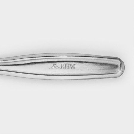 A teaspoon “Silhouette”, h = 14 cm, thickness of 1 mm, simplified processing, silver color-3