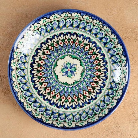 Largan Rishtan ceramics "Patterns", 25 cm, blue-1