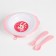 A set of children's dishes "Bunny Polly", a plate on the suction cup 250ml, fork, spoon