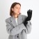 Gloves are female, dimensionless, without insulation, black color