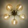 Ceiling chandelier CITILUX “Tommy” CL102153, 52x52x24.5 cm, 5x40W, E14, brown color