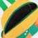 Baby backpack, lightning department, 2 side pockets, yellow/orange/green color