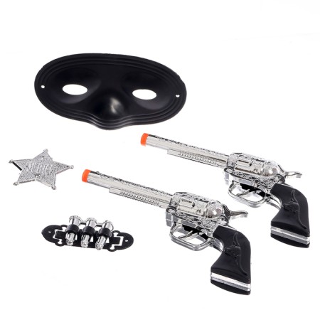 Cowboy set "Sheriff", 2 pistols, mask, badge-1