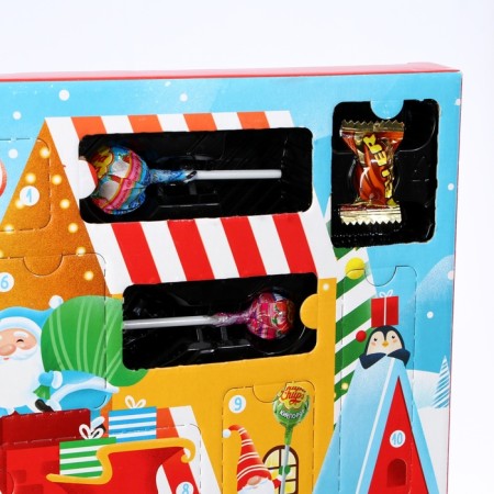 New Year. New Year's Advent Calendar Chupa Chups, Fruittella and Meller, 224 g-6