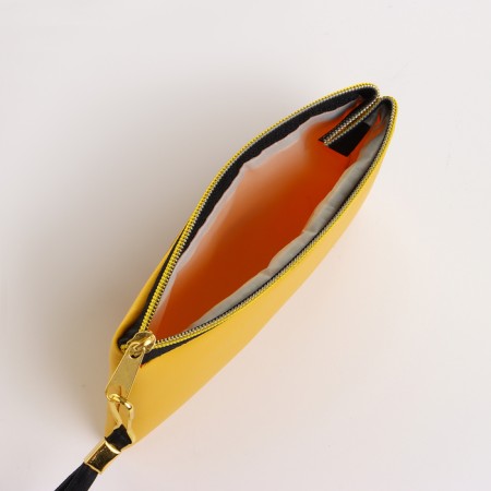 Women's wallet with lightning, yellow color-2