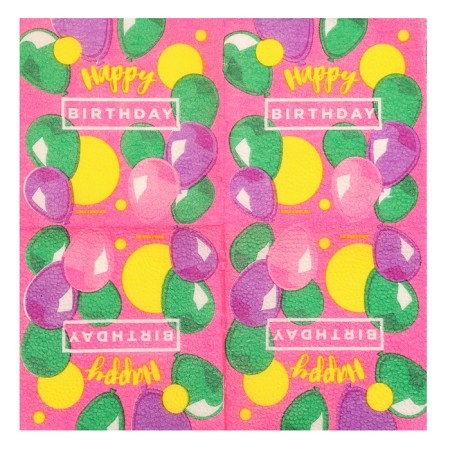 Paper napkins Happy Birthday, Stars, 24x24 cm, 20 pcs-2