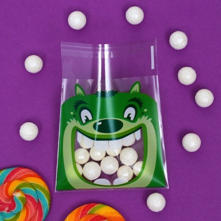 BOPP package with sticky tape, "festive assorted", 7*7+3cm-4
