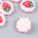 Decor for creativity plastic "Strawberry on a flower" 2x2 cm