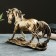 Figure "Horse on Stone" 29x9x23cm bronze with gilding