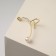 Earring "Kaff" with pearls long, white color in gold