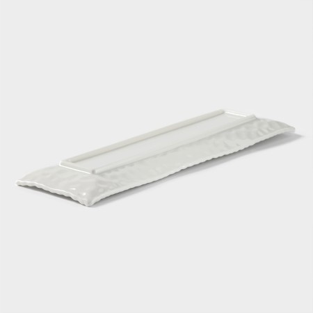 Ceramic serving "airiness", 30.5 × 9.5 cm, white color-2