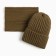 Kit for a girl (hat, snood), khaki color, size 50-54