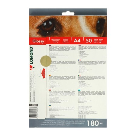 Photo paper for jet printing A4, 50 sheets Lomond, 180 g/m2, one -sided, glossy-2
