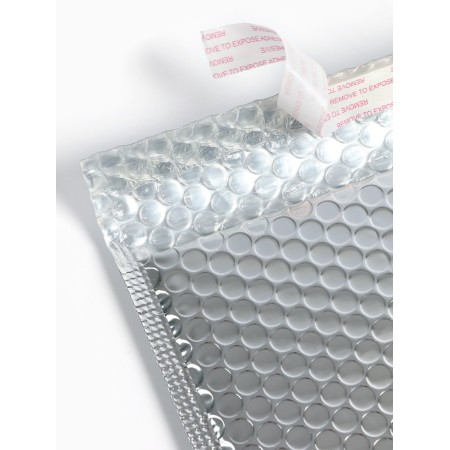 Package puff -up package, with a valve and an adhesive layer, 32x40+4 cm, p/e, 3 layers, metallizir-2