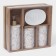 A set of accessories for the bathroom "Loft", 4 items (dispenser 250 ml, soap dish, 2 glasses), white color