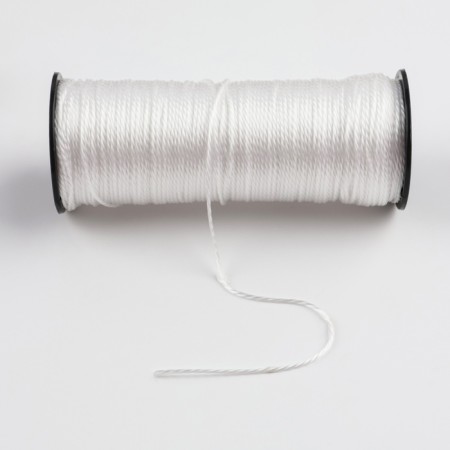 Weaving thread, twisted, d = 1 mm, 50 m, white color-2