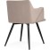 Stool on the metal frame Edgell Metal/fabric, black/beige 53x53x86 cm