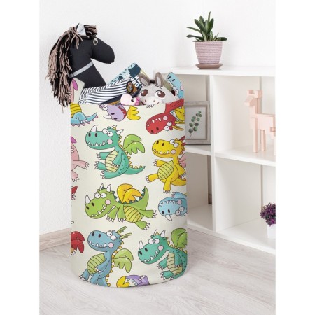 Basket for toys "Multi -colored dragons, size 40x60 cm