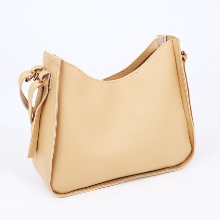 Bag Female Tout with zipper, beige color-1
