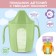 Baby playwrger with hard -spout "Follow Me", 200 ml., With handles, green color